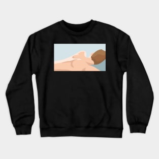 Man Laying In Bed Crewneck Sweatshirt